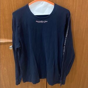 Abercrombie & Fitch Navy Crewneck Sweatshirt - Abercrombie Sleeve Logo Size M